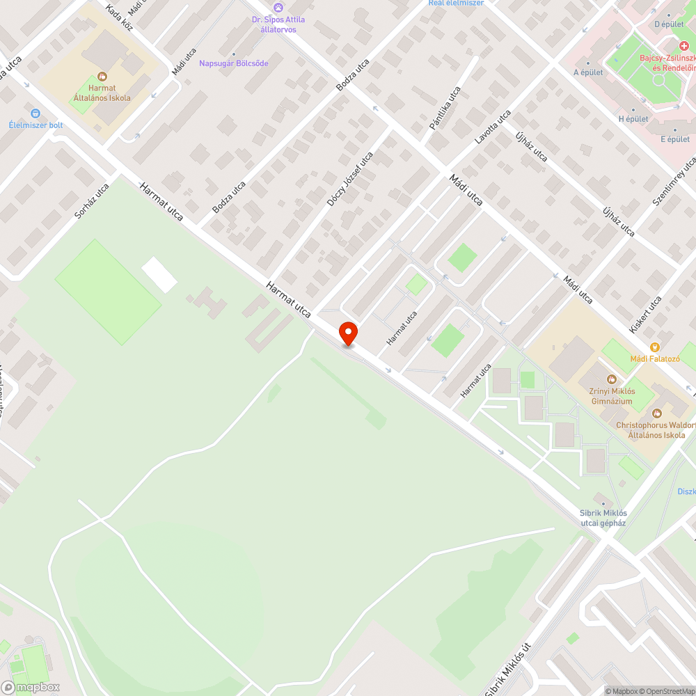 Összetört üveg bejelentés helye