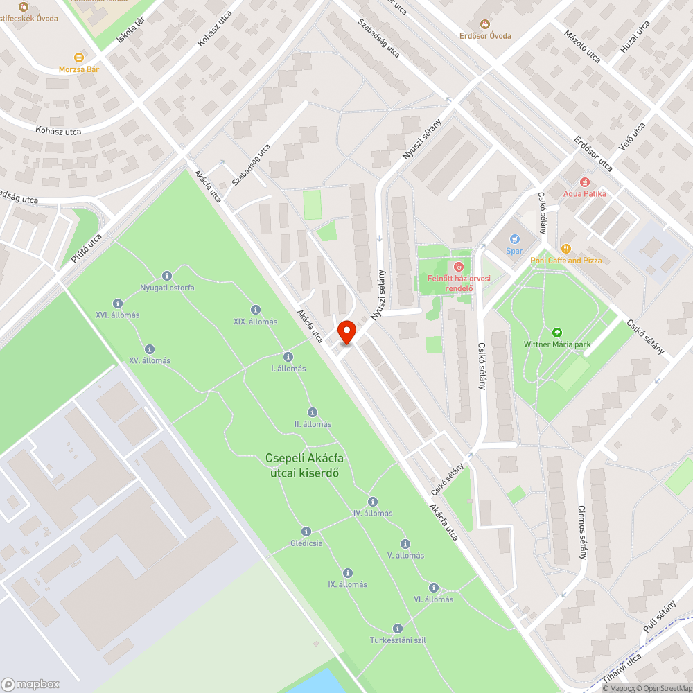 Kilógó akna bejelentés helye