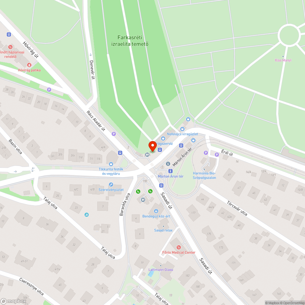 Márton Áron téri virágos bódék bejelentés helye