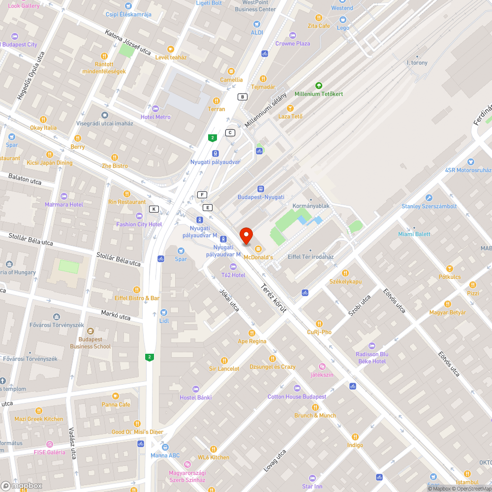 Kátyú bejelentés helye