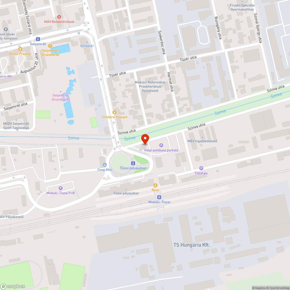 Eldugult vízelvezető bejelentés helye