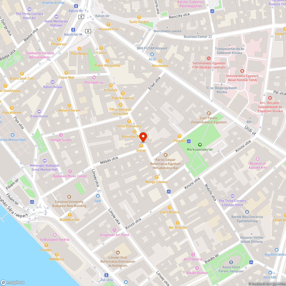 Forgalmi akadályok a Ráday utcán (általános) bejelentés helye