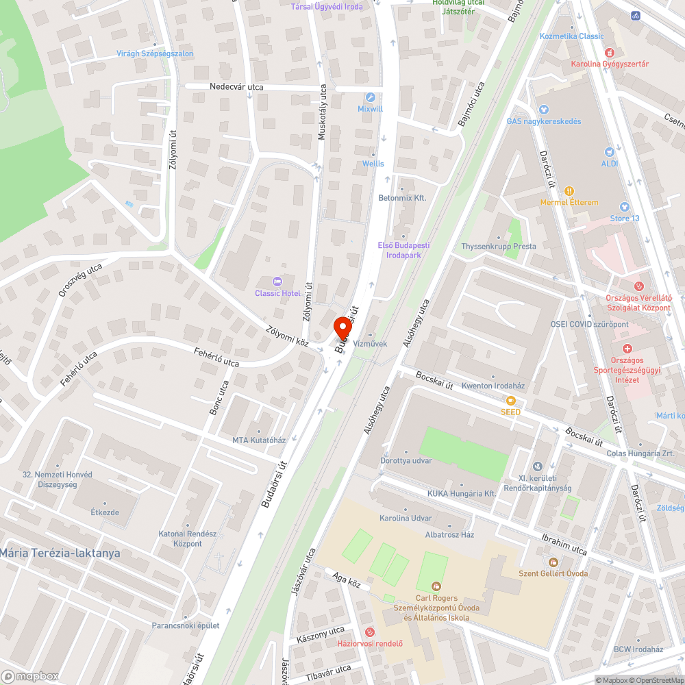 Hosszú piros jelzés a gyalogosoknak bejelentés helye