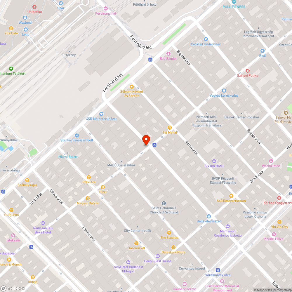 Szanaszét graffitizett épület bejelentés helye