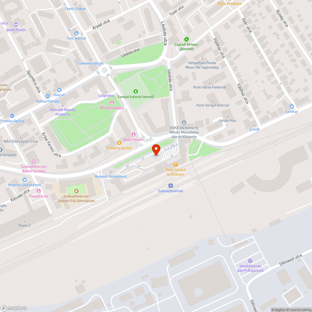 Hibás menetrend a Vasútállomásnál (B kocsiállás) bejelentés helye