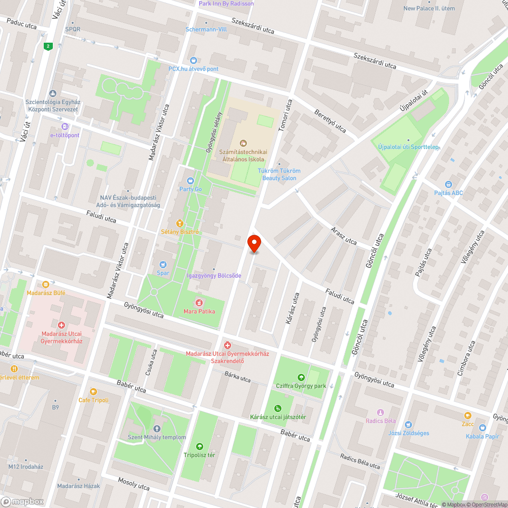 Benőtt járda bejelentés helye