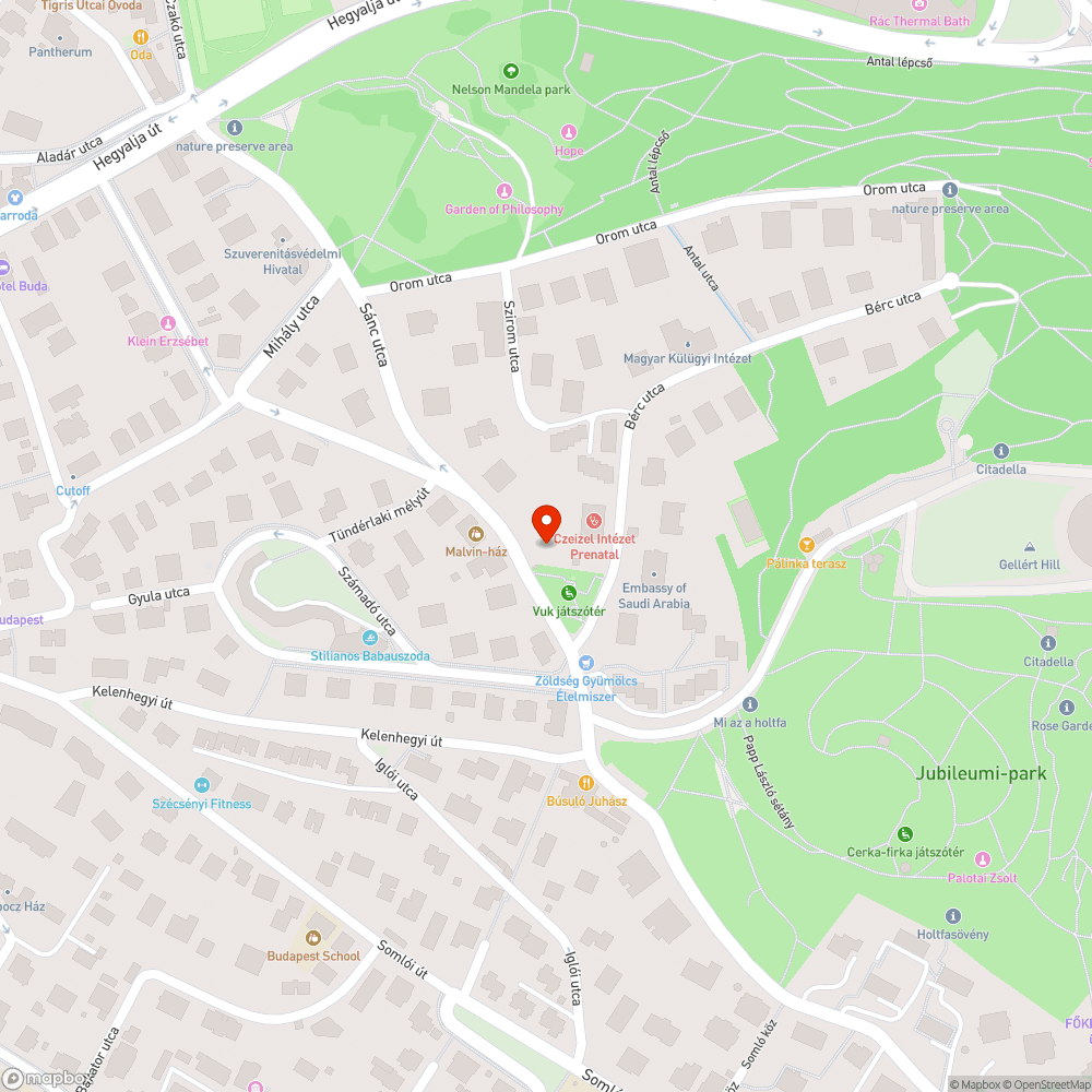 Vuk Játszótér WC ajtó bejelentés helye