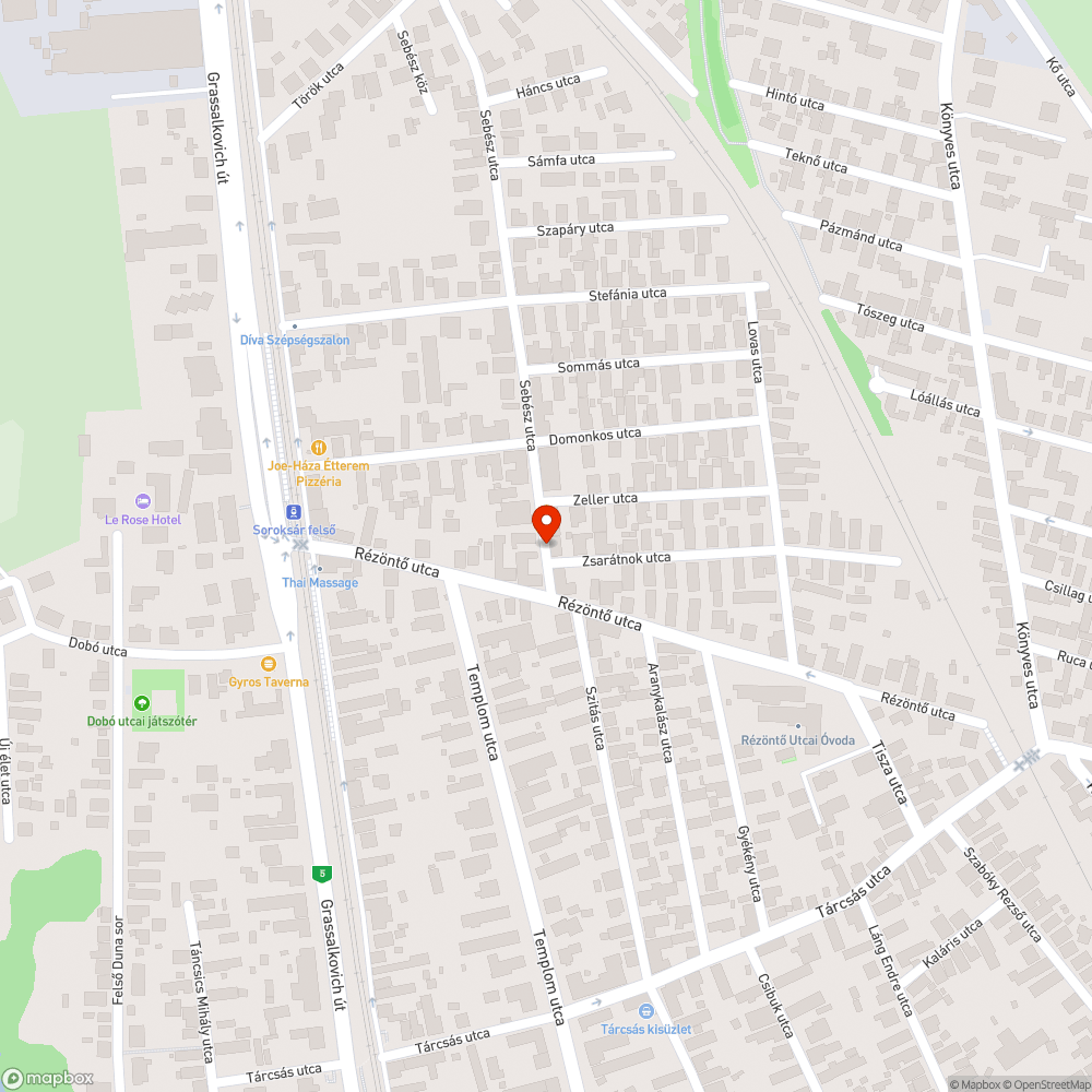 Hibás közvilágítás, Sebész utca bejelentés helye