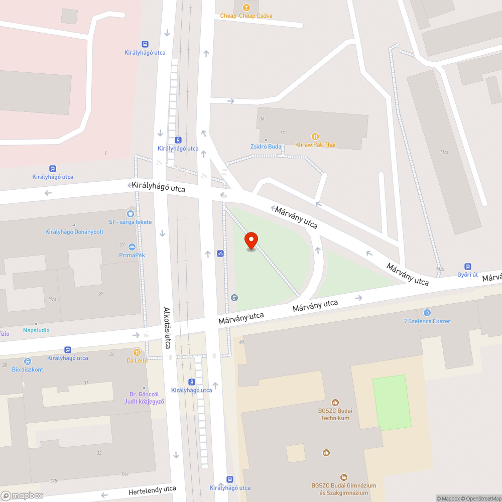 Reklám autó a járdán bejelentés helye