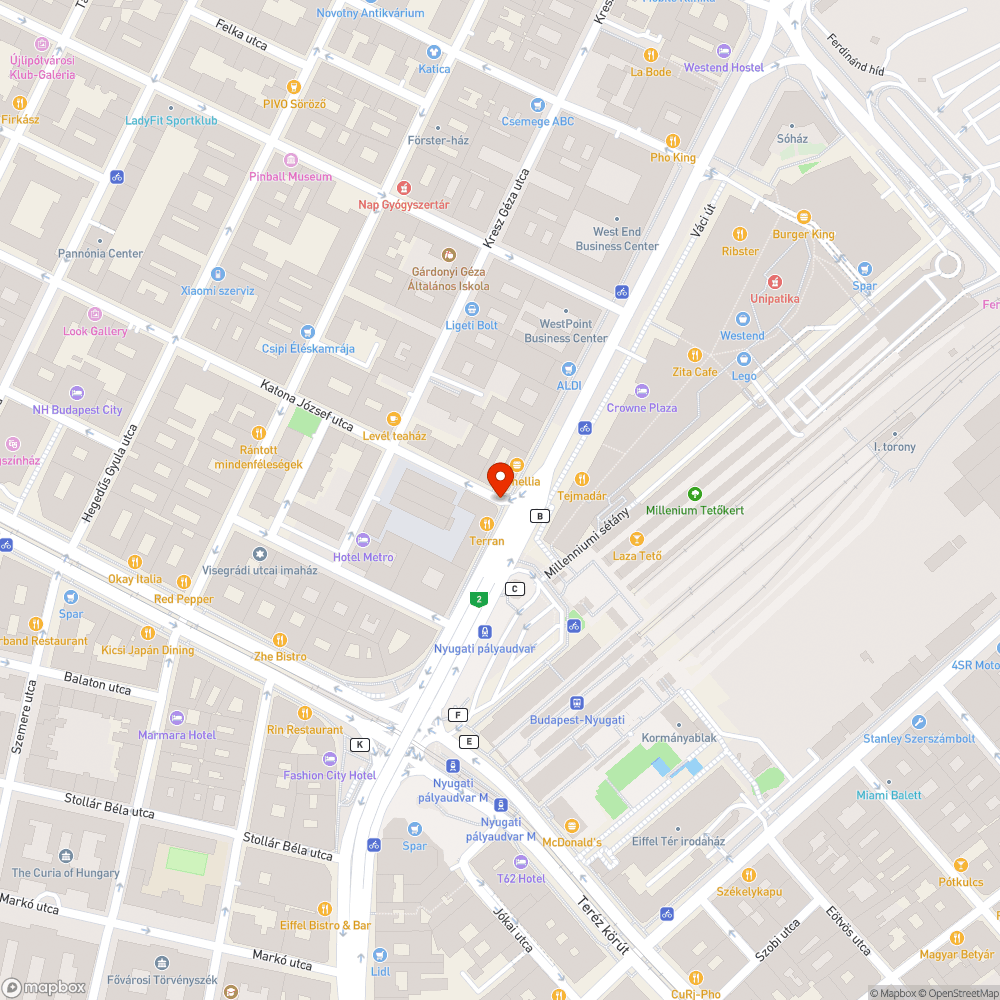 Elhagyott bicikli, illegális reklám bejelentés helye