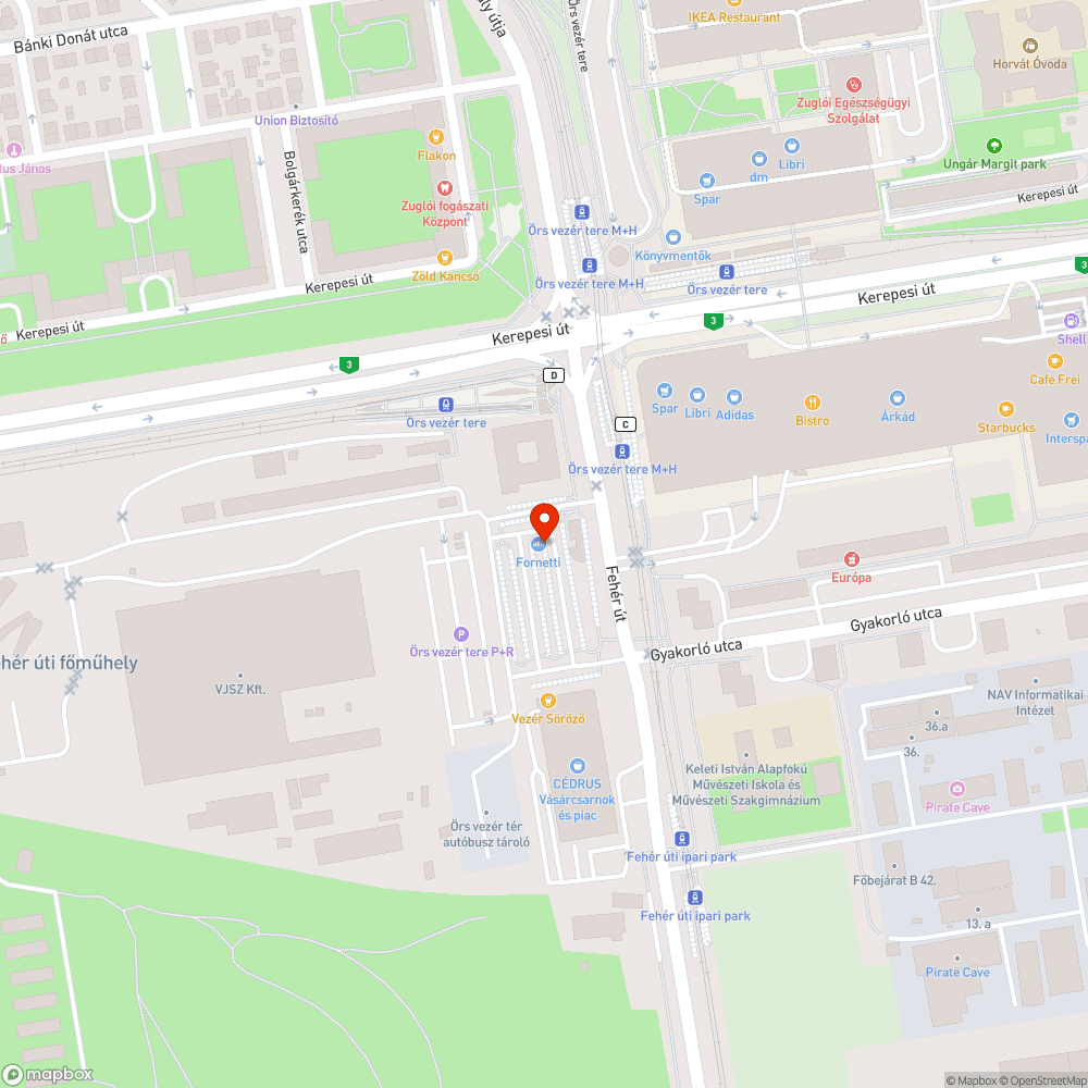 Nincs árnyék a buszmegállóban bejelentés helye