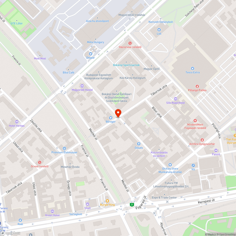 Szemét a Tábornok-Várna utca sarkánál bejelentés helye