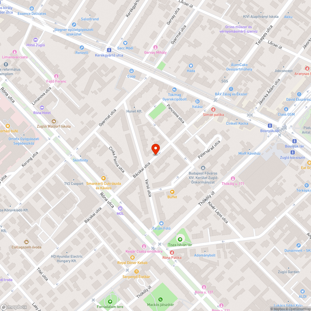 Kerékszaggató óriás kátyú bejelentés helye