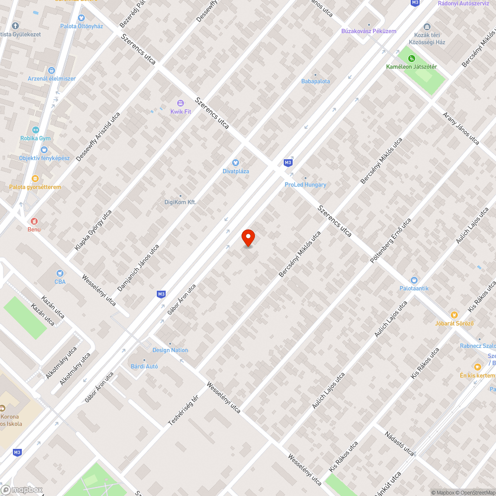 Közterület gaz bejelentés helye