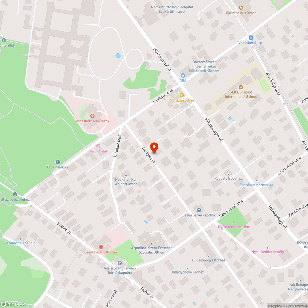 Járdán parkolás a Tárogató úton bejelentés helye