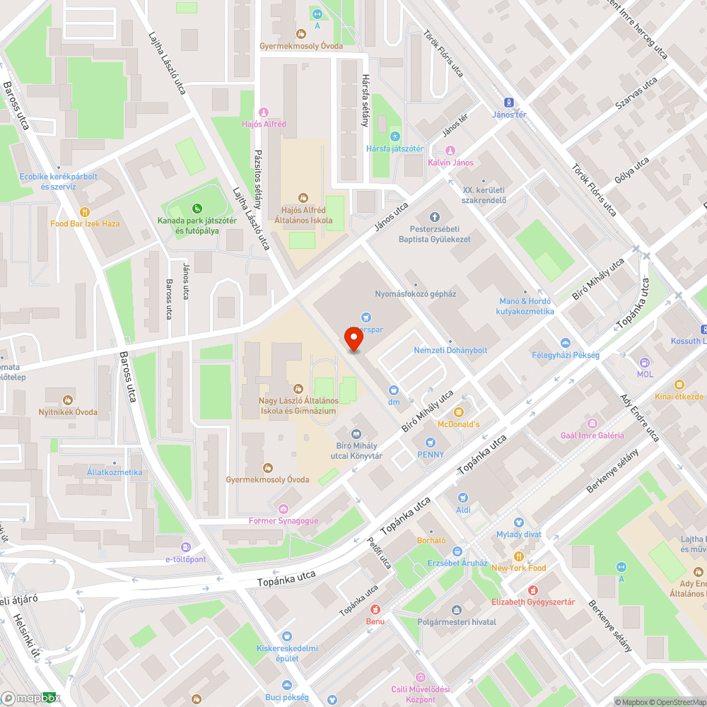 Elhagyott Penny-s bevásárlókocsi bejelentés helye