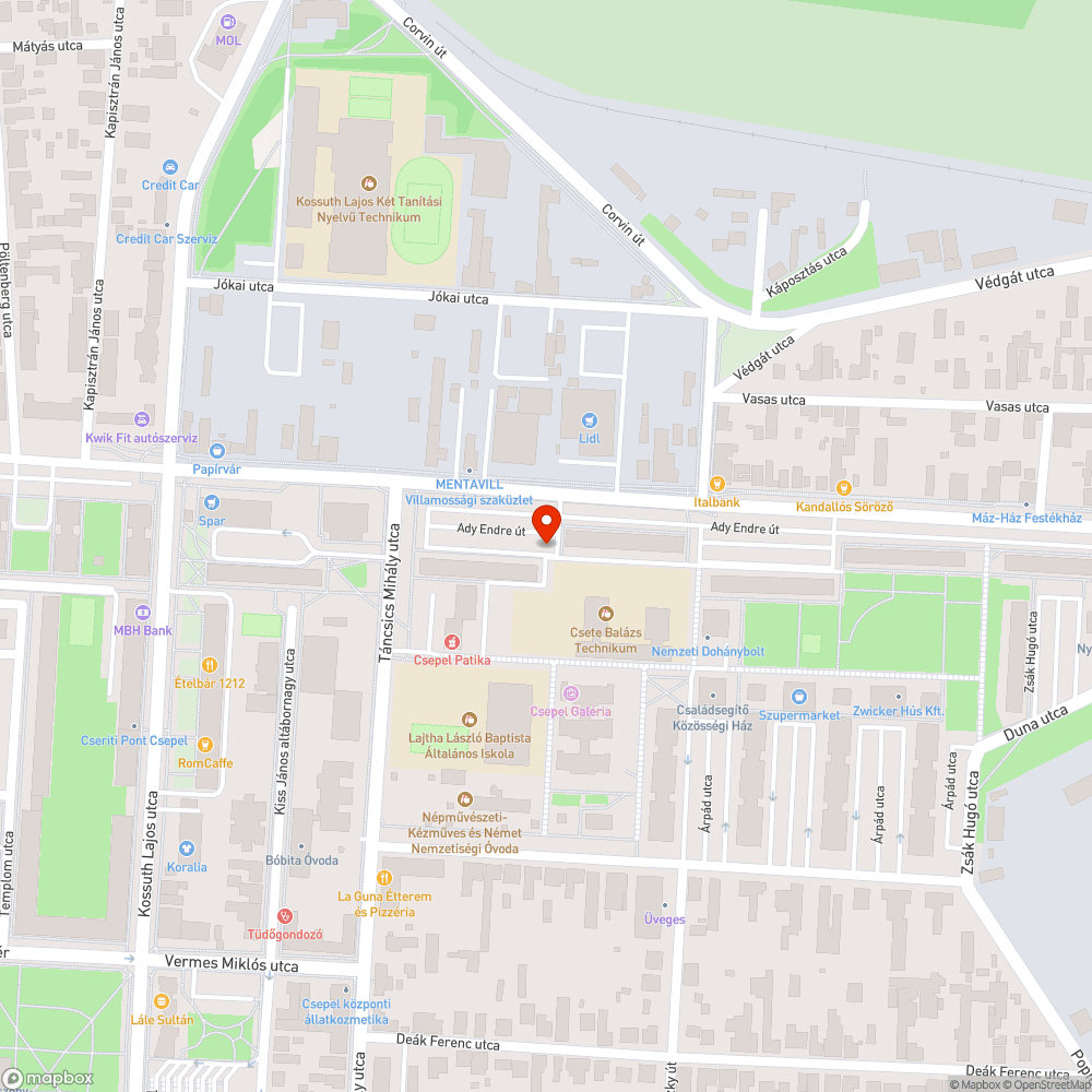 Lecsúszott tábla bejelentés helye