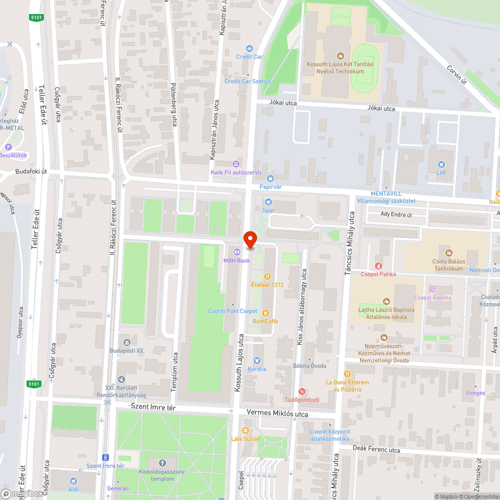 Madártetem bejelentés helye