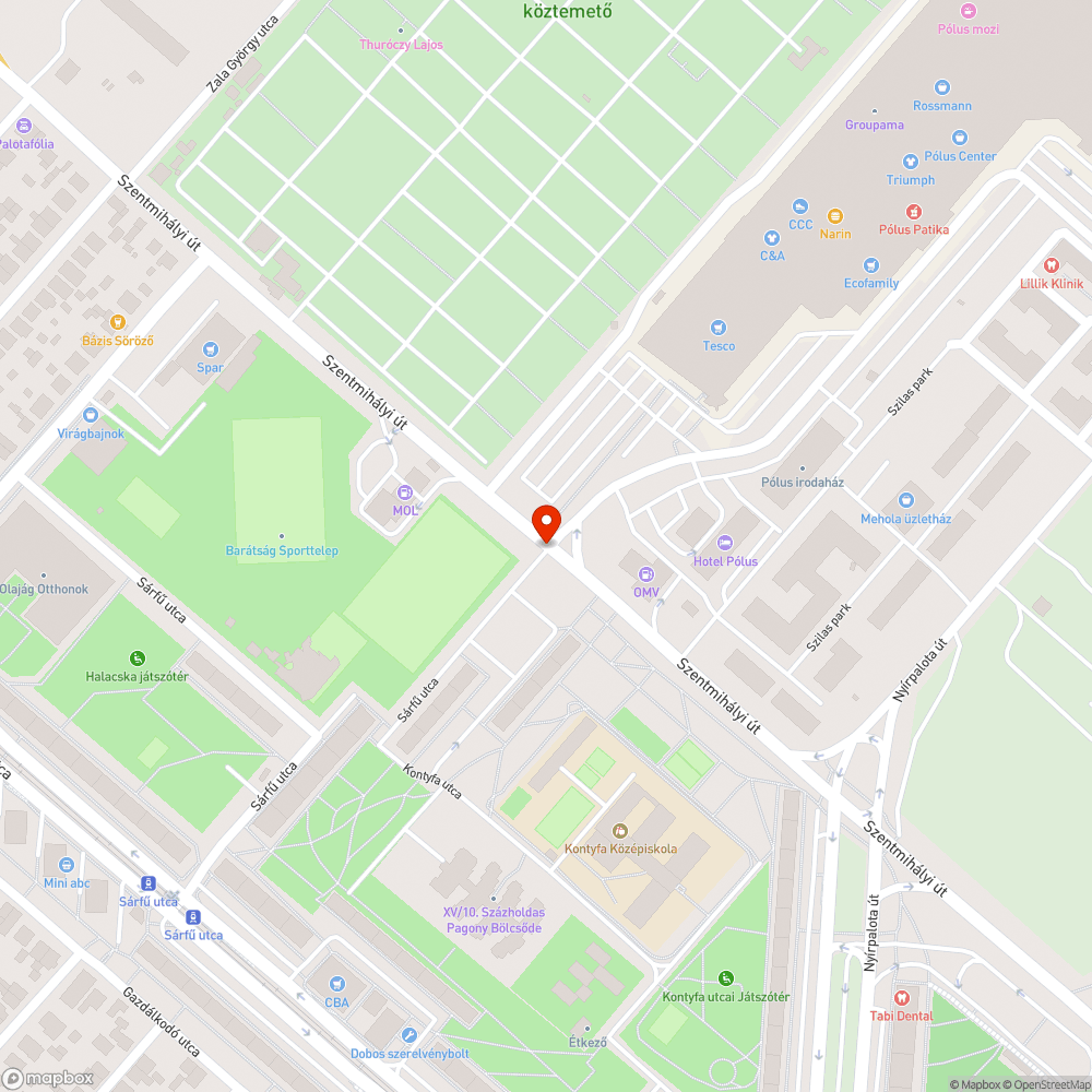 Kifakult zsákutca és megállni tilos tábla bejelentés helye