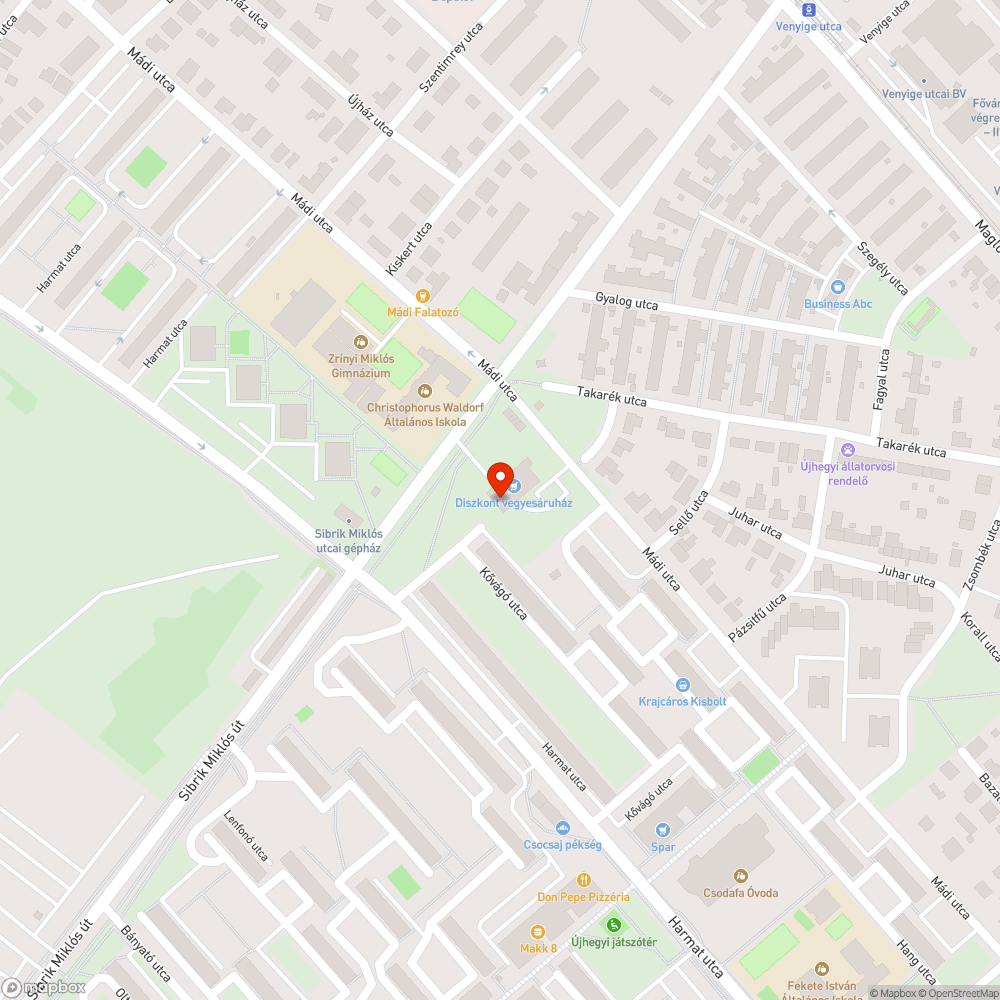 Egy kidobott ágy bejelentés helye