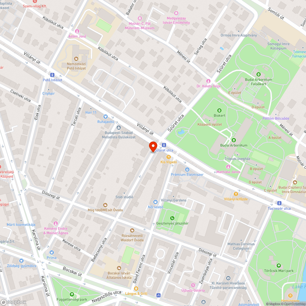 Útakadály a járdán bejelentés helye