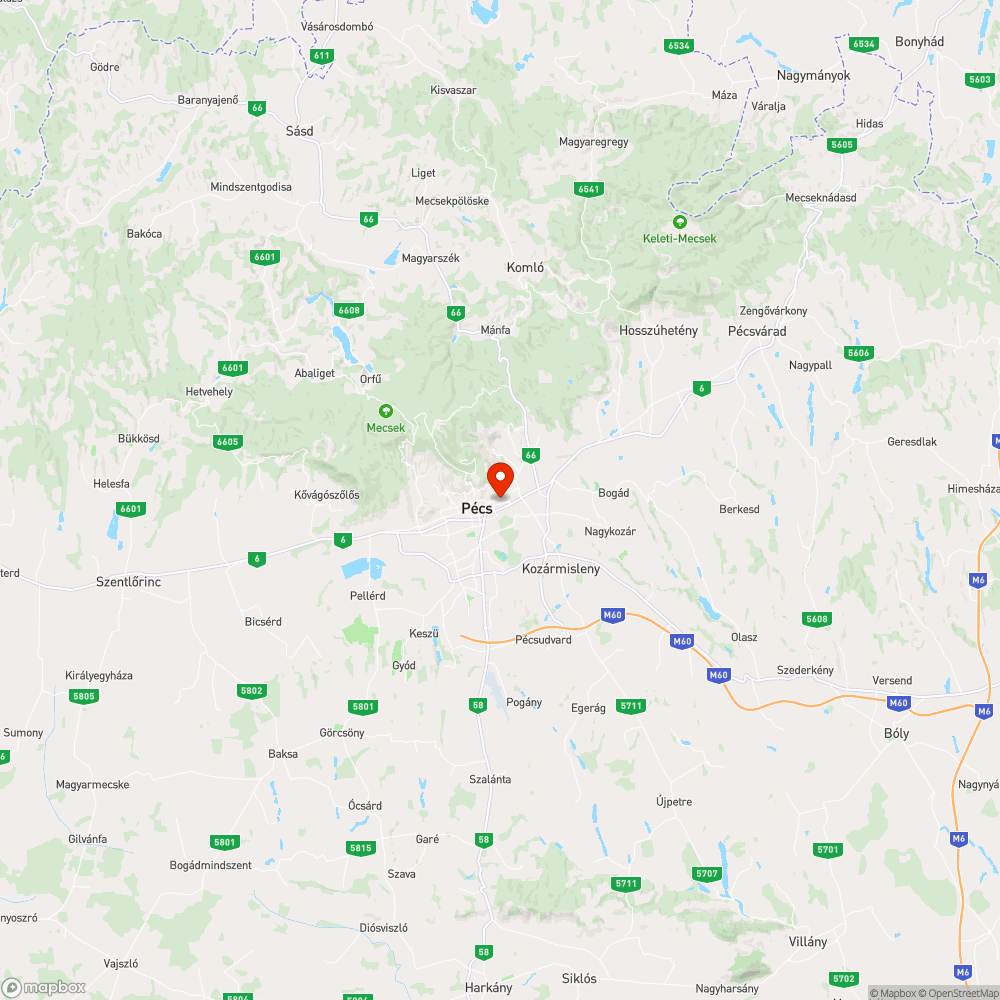 Úthiba bejelentés helye