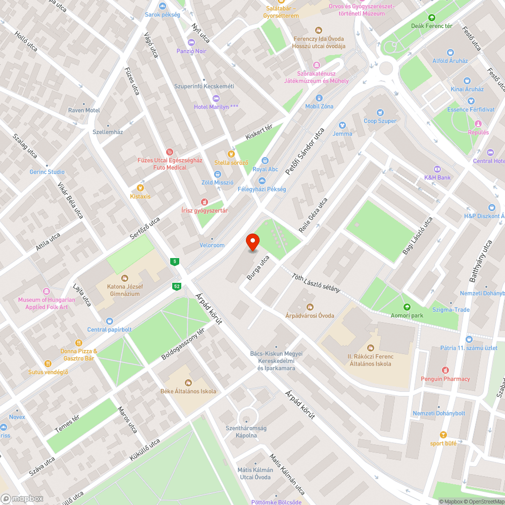 Köztéri lámpa bejelentés helye