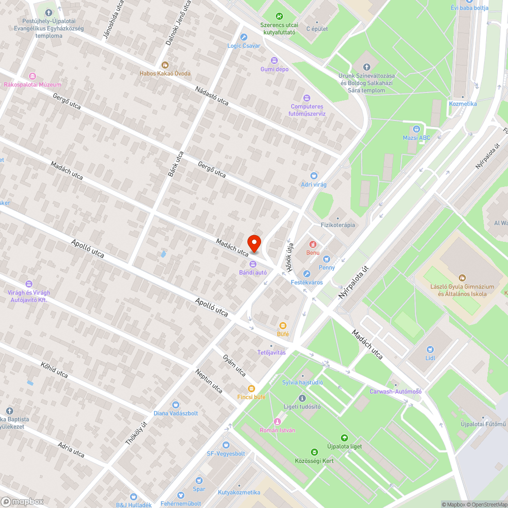 Elhagyott roncs Peugeot bejelentés helye