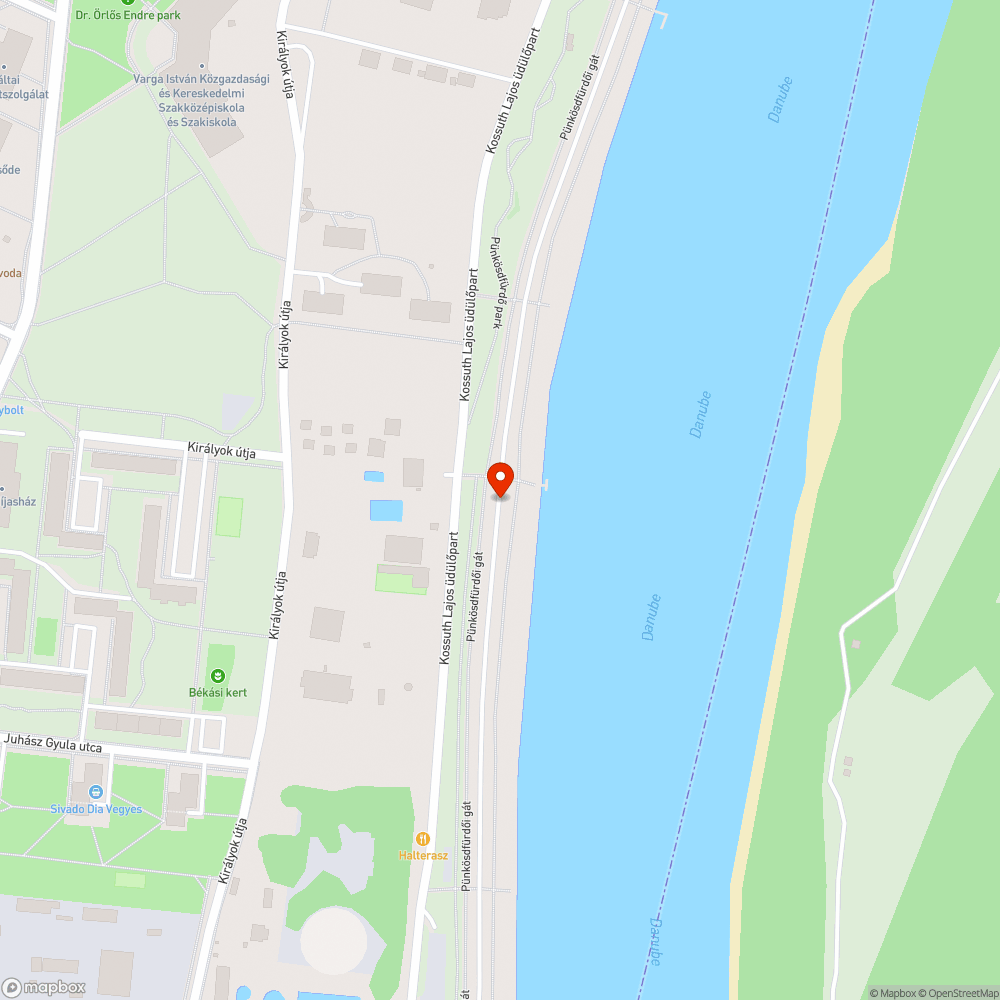 Pünkösdfürdői gát, parkvilágítás bejelentés helye