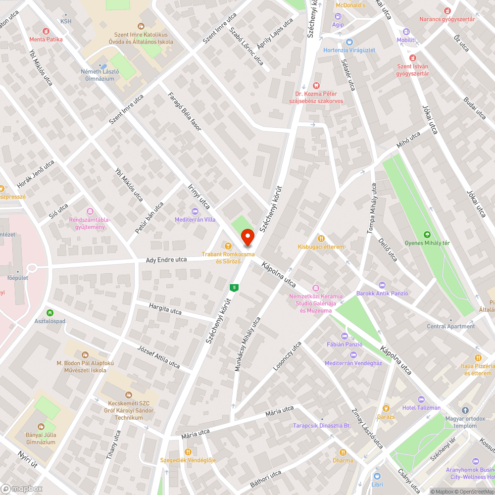 Kátyú a belváros felé vezető sávban bejelentés helye