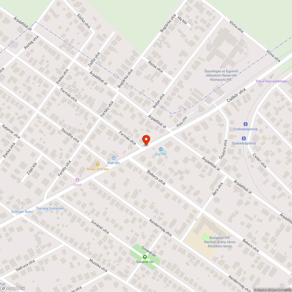 Kiszáradt fa bejelentés helye