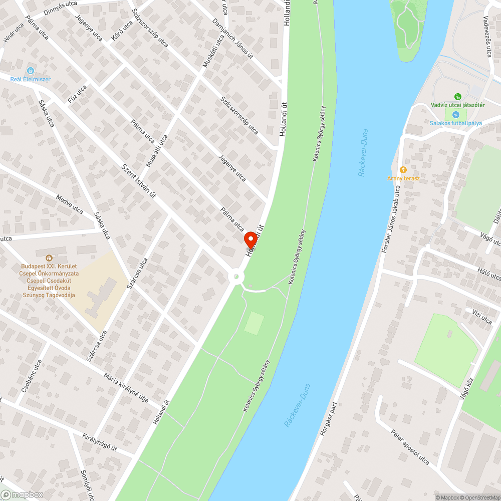 Kátyú bejelentés helye