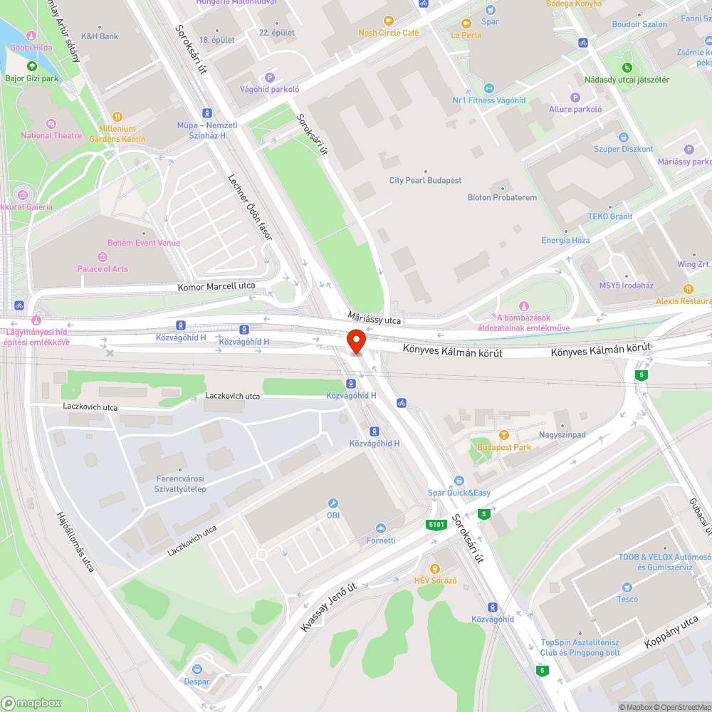 Kátyú bejelentés helye