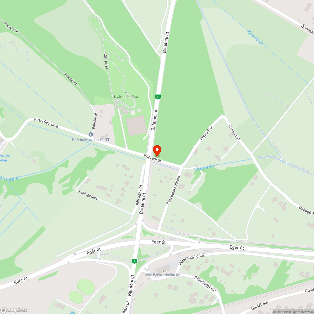 Kátyú bejelentés helye