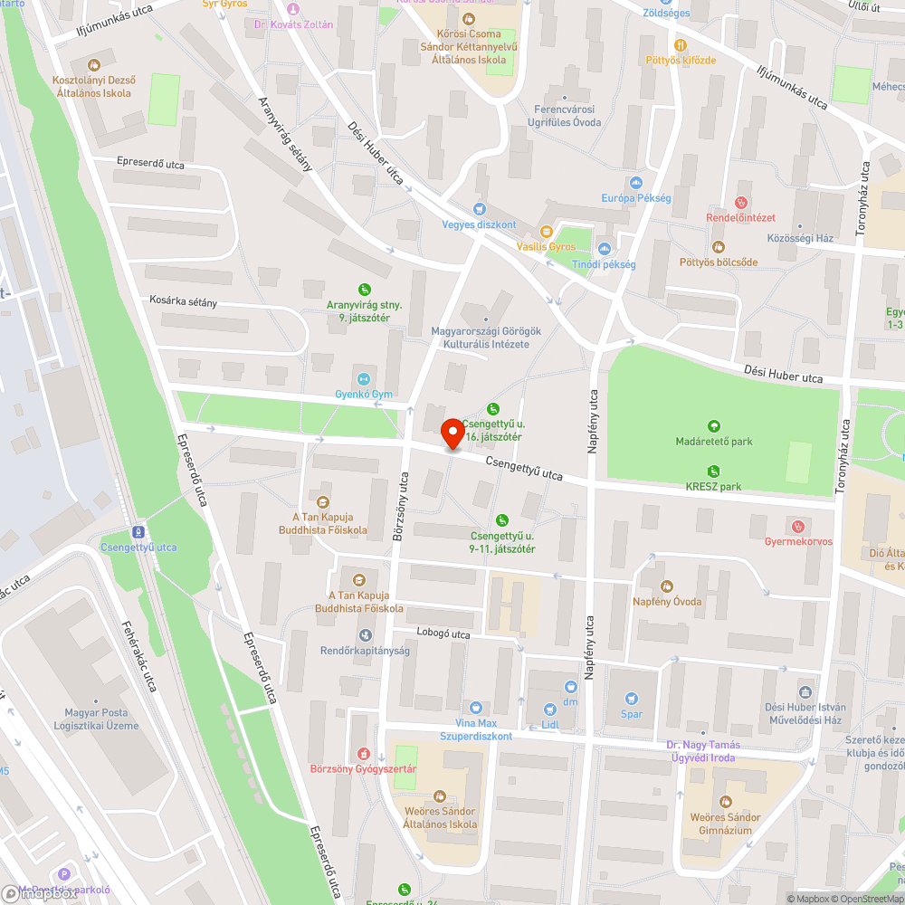 Elhagyott autó bejelentés helye