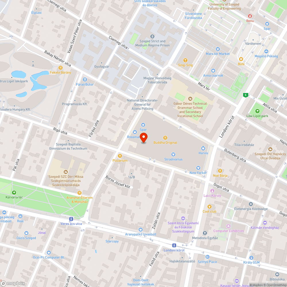 Elhagyott autó bejelentés helye