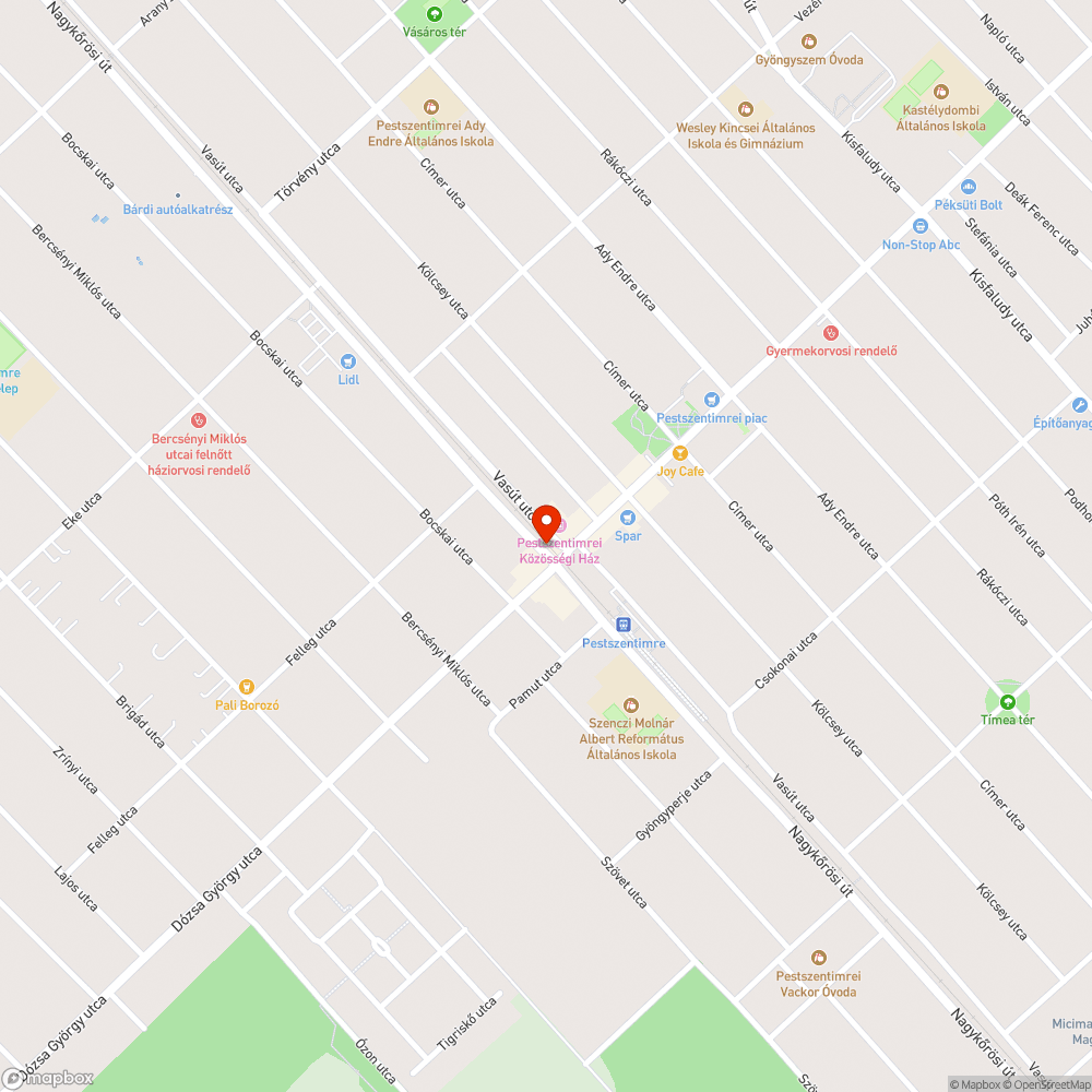 Szemét bejelentés helye