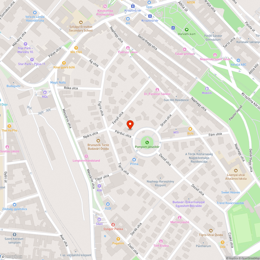 Óriás kátyú bejelentés helye