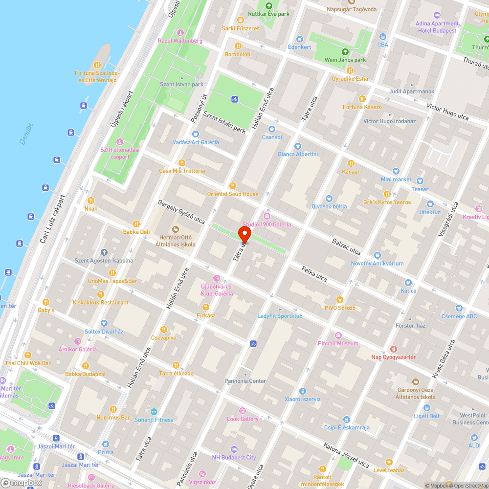 Turista buszok behajtása a Tátra utcába bejelentés helye