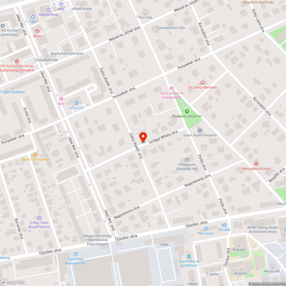 Kiszáradt fa bejelentés helye