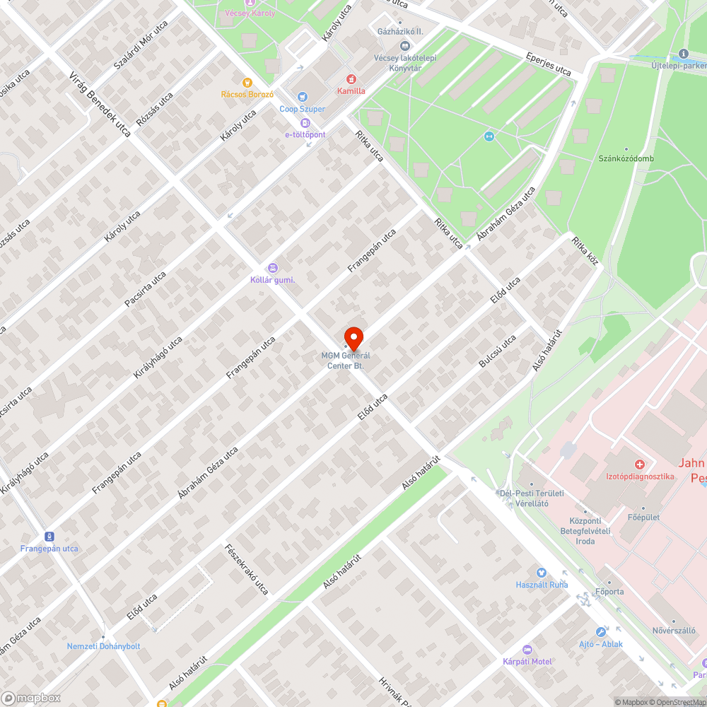 Kiszáradt fa bejelentés helye