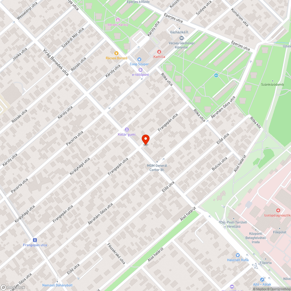 Barnuló utcatábla bejelentés helye