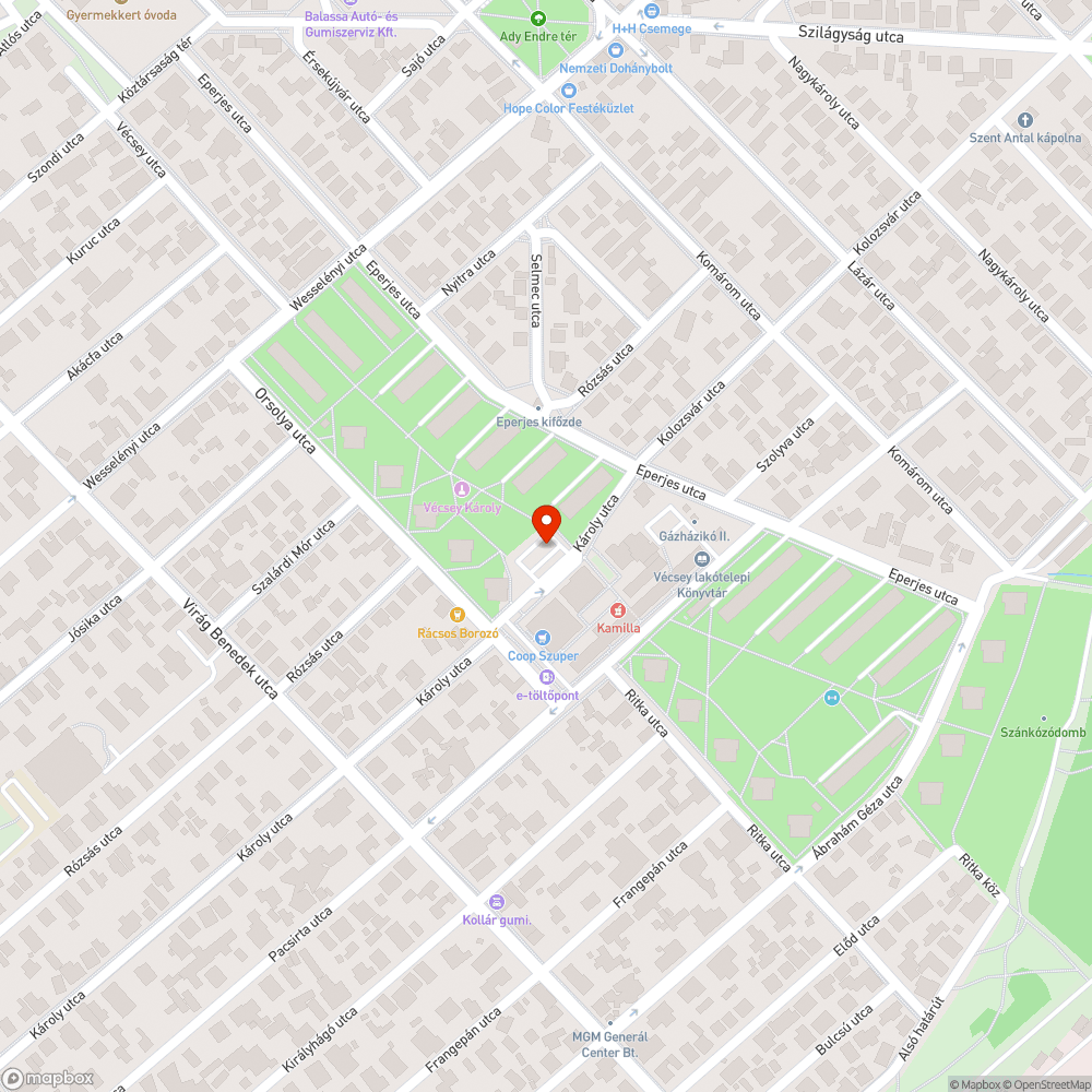 Elhagyott autók bejelentés helye