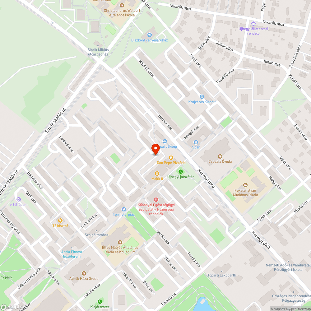 Szemét a járdán bejelentés helye