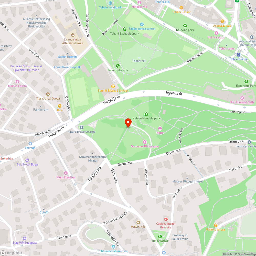 Elhanyagolt a Tabán bejelentés helye