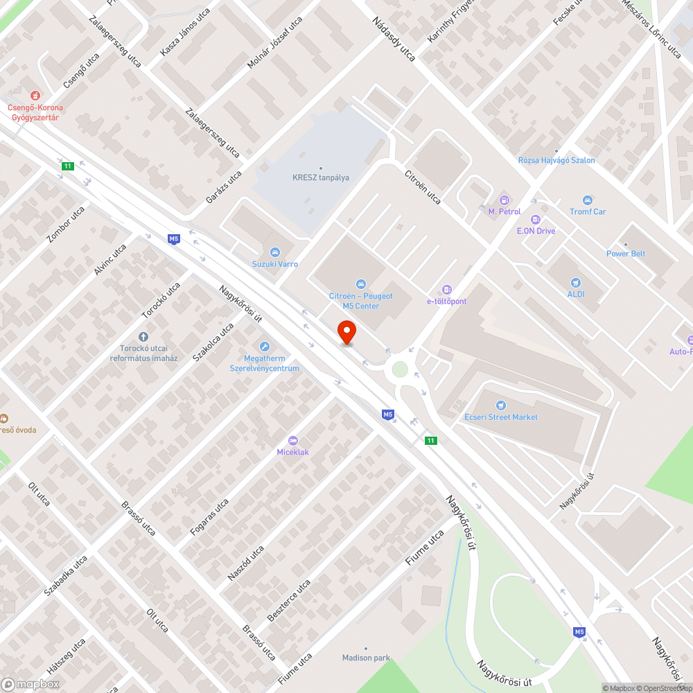 Szemét bejelentés helye