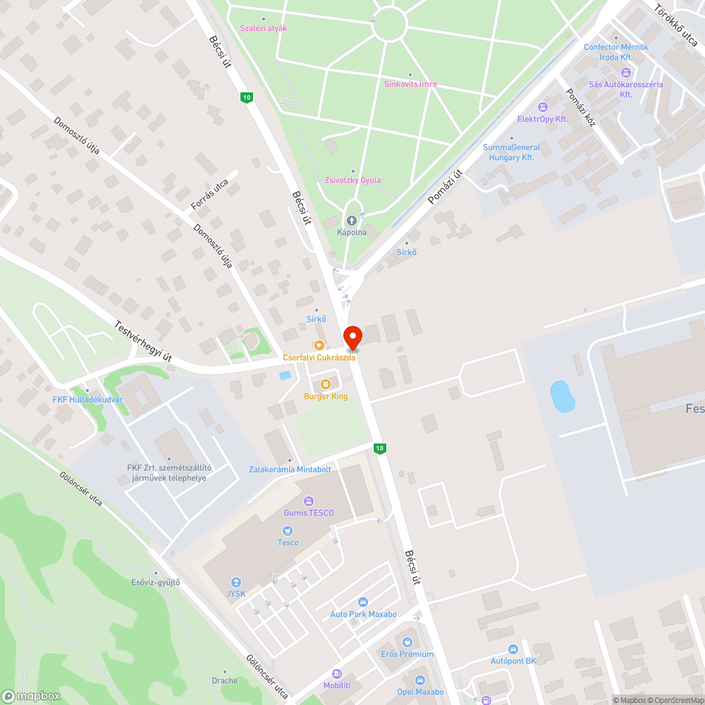 Hiányzó fényterelő bejelentés helye