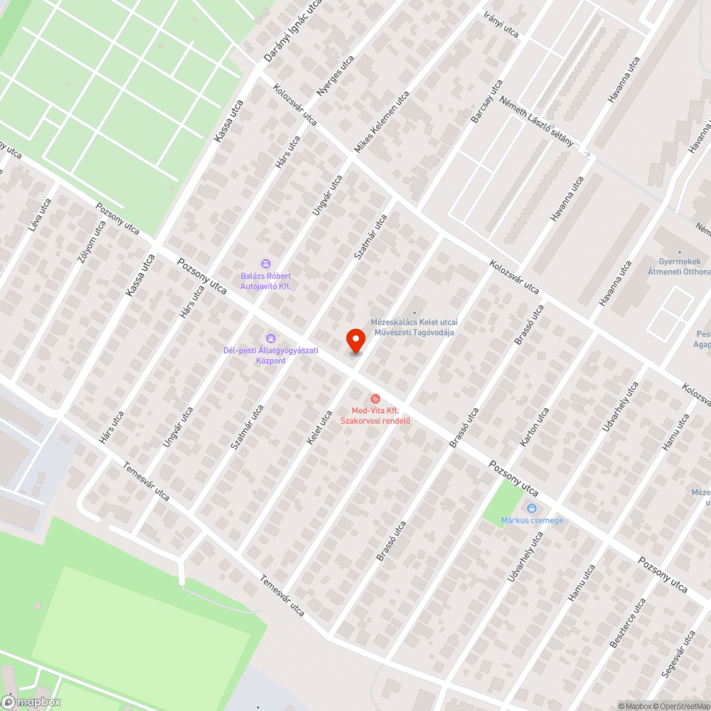 Leszakadt faág bejelentés helye