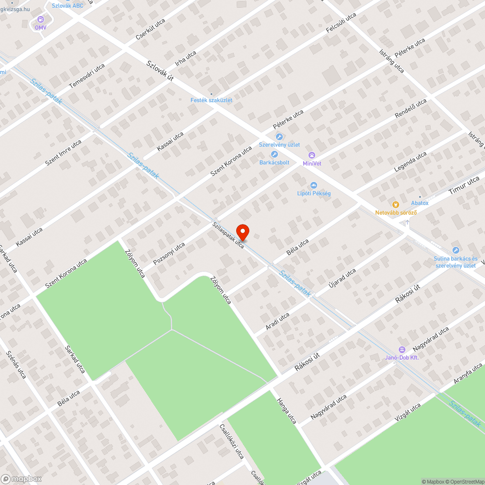 Eltorlaszolt patakparti út bejelentés helye