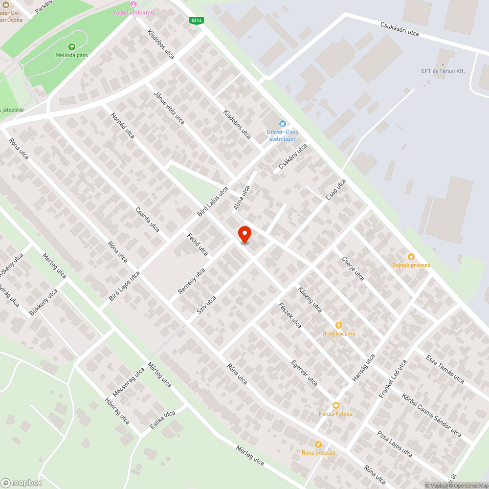 Nem működő utcai lámpa bejelentés helye